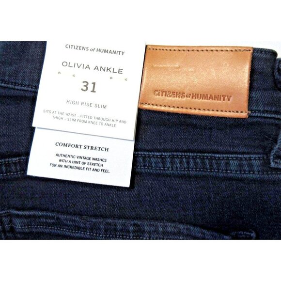 NWT Citizens of Humanity Olivia Ankle in Ultra Marine High Rise Slim Jeans 31 - Picture 5 of 6